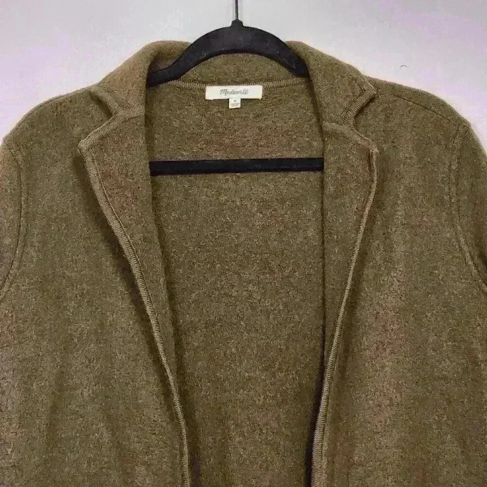 MADEWELL☆Camden Sweater-Coat Heather Elm Size M - Picture 3 of 12